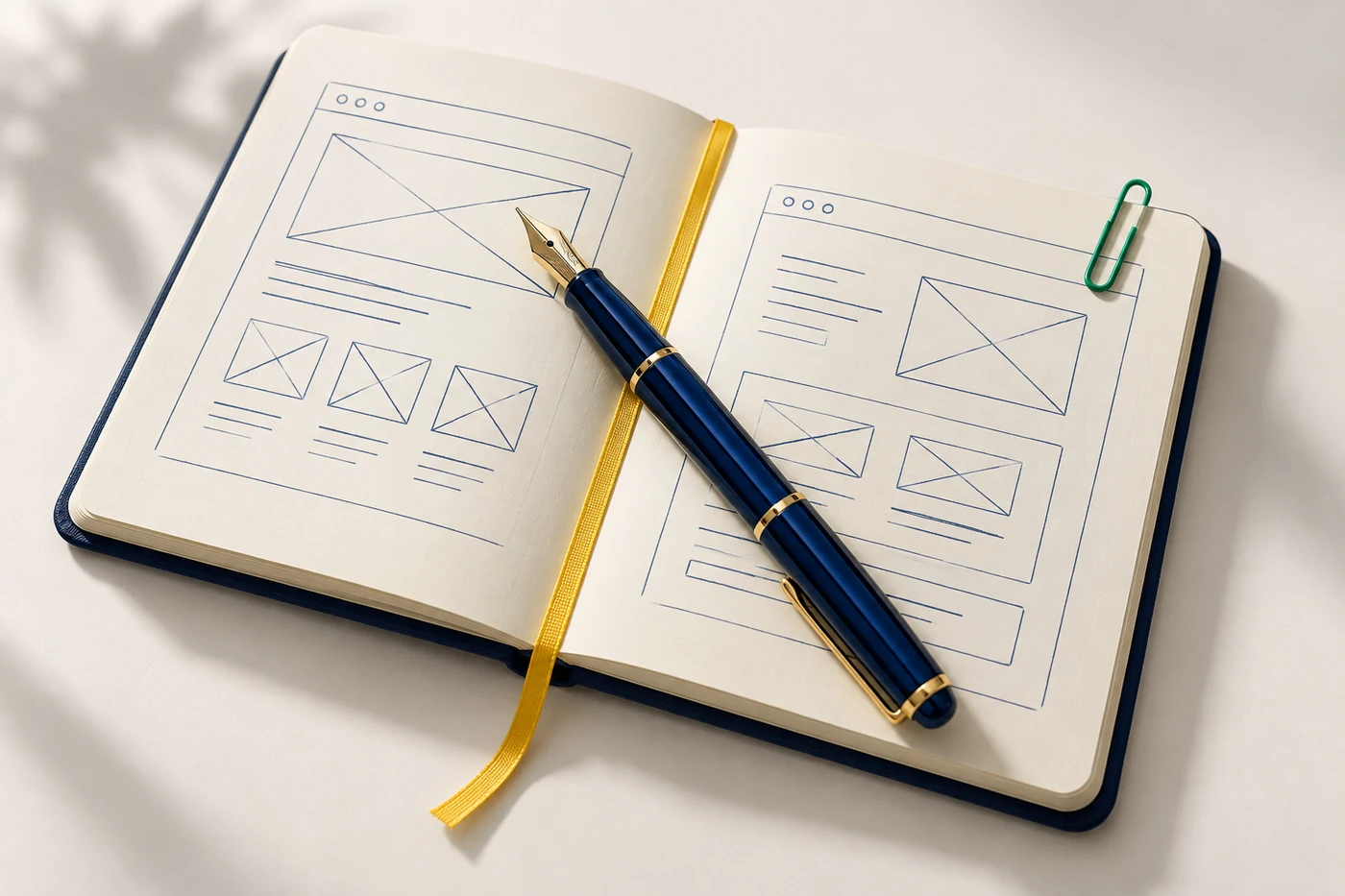 Notebook planning an on-page SEO content review