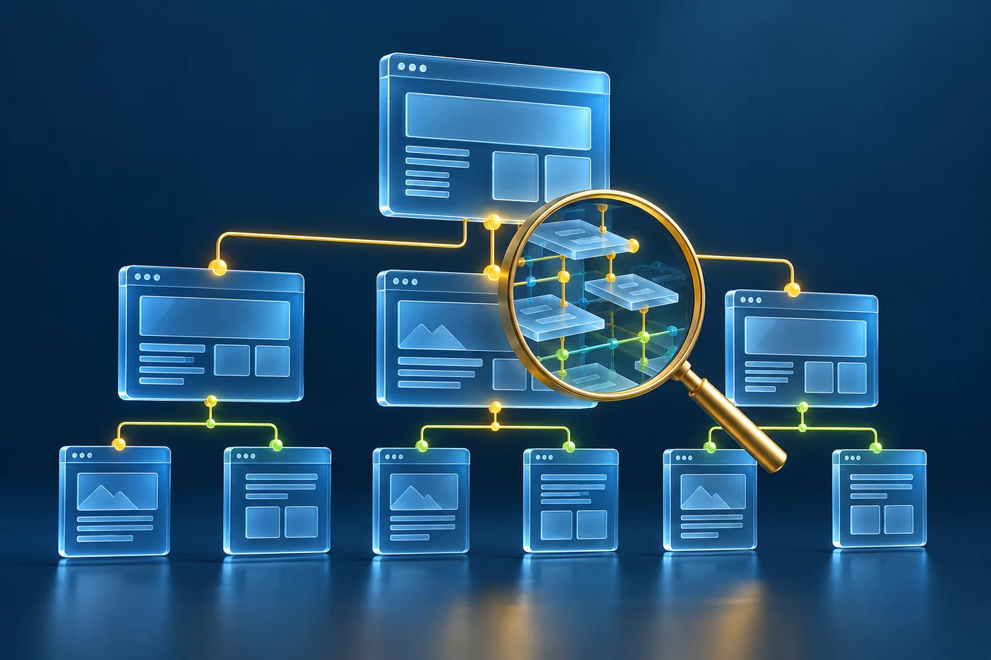 Technical SEO audit of website architecture and crawl paths
