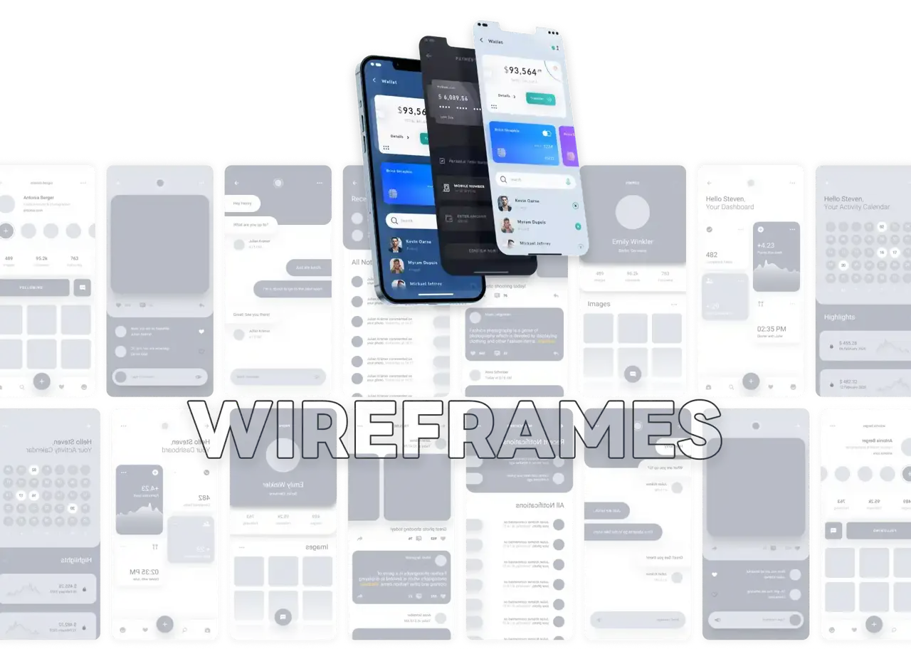 UX/UI website and mobile interface showcase